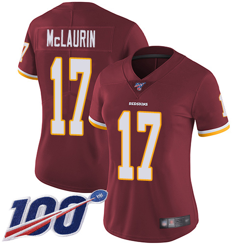 Washington Redskins Limited Burgundy Red Women Terry McLaurin Home Jersey NFL Football #17 100th->youth nfl jersey->Youth Jersey